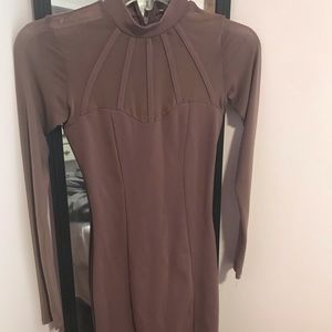 Fitted long sleeve party dress